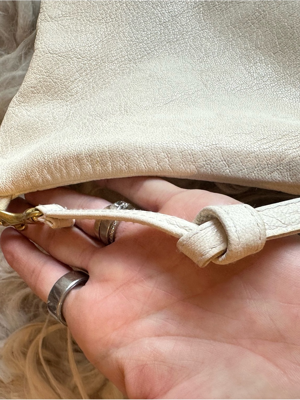 Clare V Og Sac Bretelle Cream Leather Crossbody Bag View 4